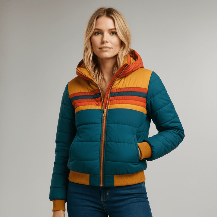 The Retro Rainbow Puffer Jacket