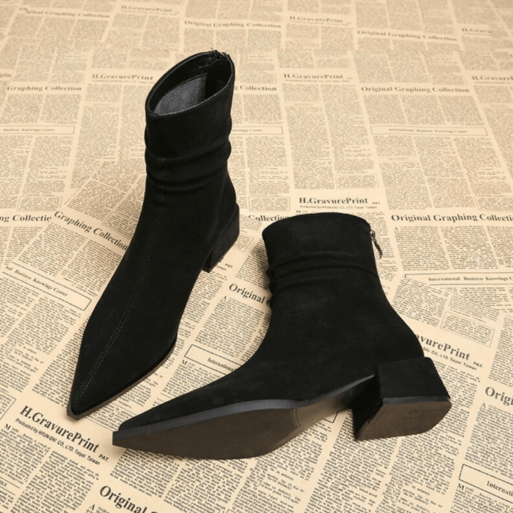 Elara Suede Pointed Boots