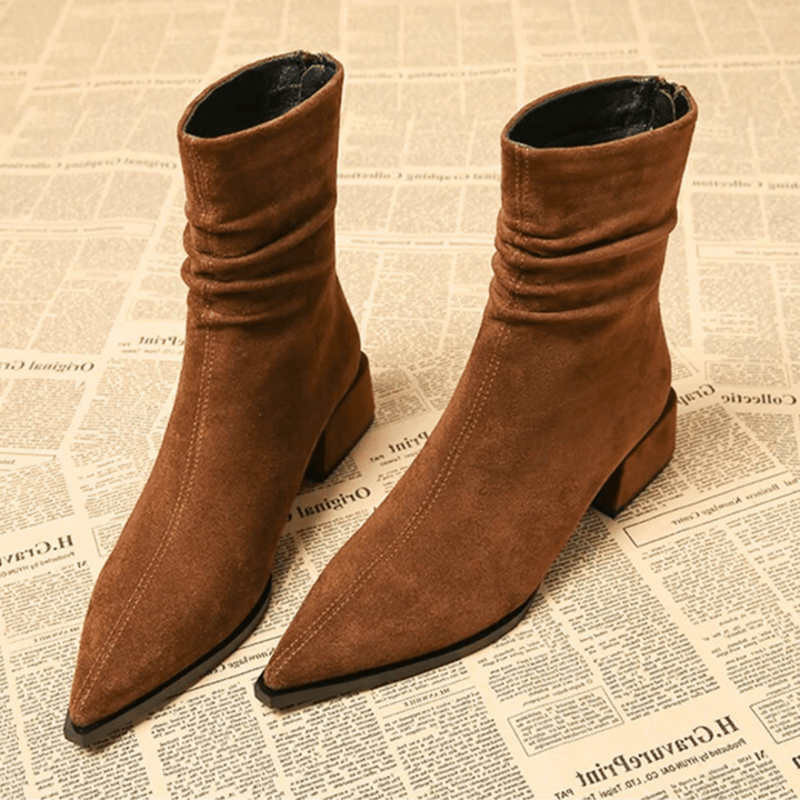 Elara Suede Pointed Boots