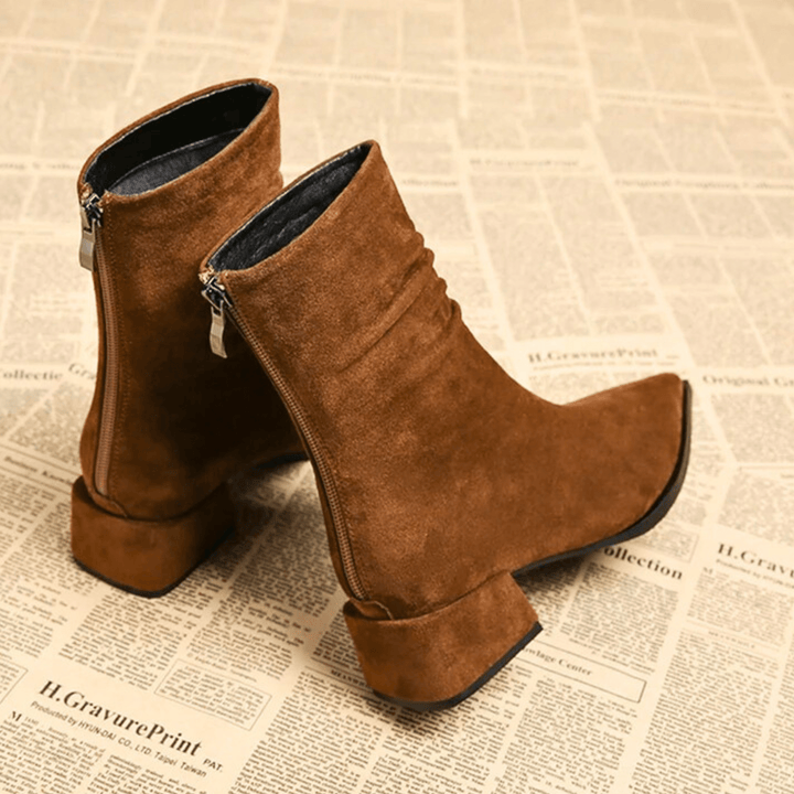 Elara Suede Pointed Boots